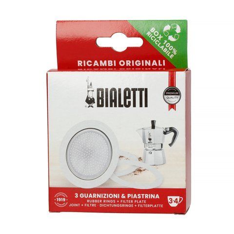 Набір ущільнювачів та сито для Bialetti Moka Express 0800033 фото