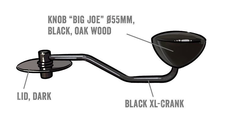 Обертова ручка Comandante Black Crank 3035 фото